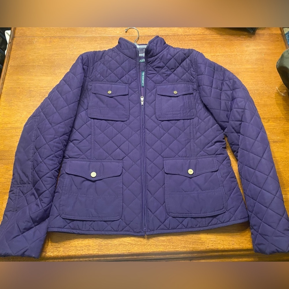 Lauren Ralph Lauren Quilted Purple Barn/Chore Jacket M